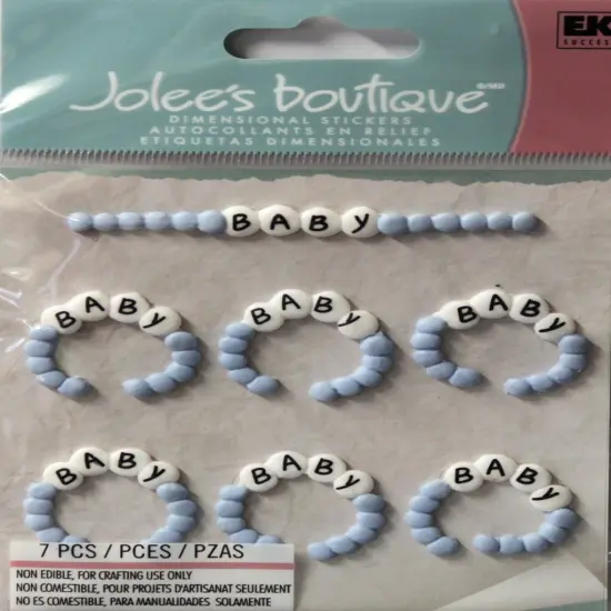 Jolee's Boutique Baby Boy Icing Teethers Dimensional Stickers {1}