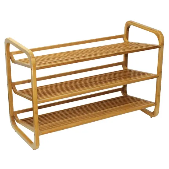 Oceanstar 3 Tier Bamboo Shoe Rack Brown {1}