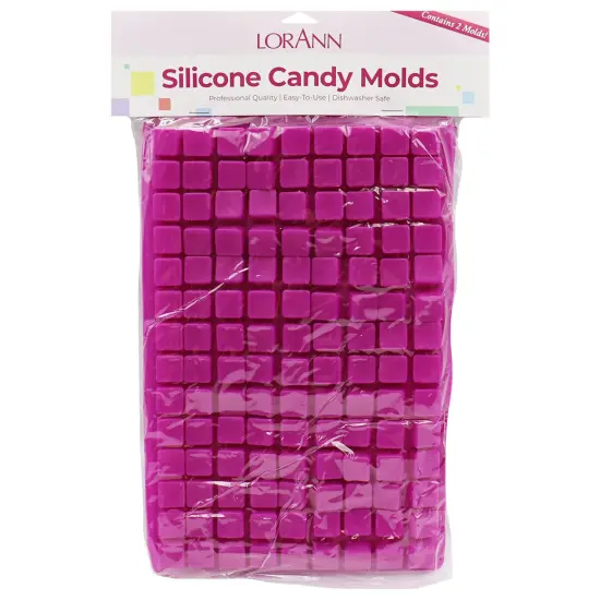 LorAnn Oils Silicone Square Cube Candy Molds, 2-Pack {1}