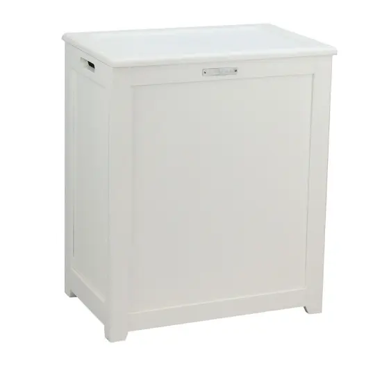 Oceanstar Storage Laundry Hamper, White {1}