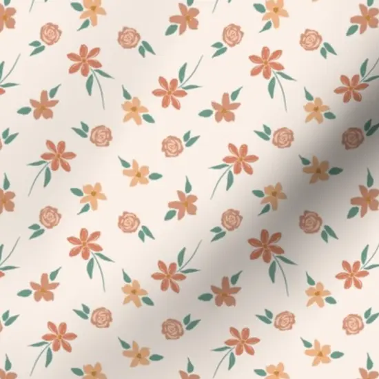 Various Fabrics by the Yard or Fat Quarter Pink Flowers Floral Summer Small Scale Ditsy Mini Ditzy Boho Custom Printed Fabric by Spoonflower {7}
