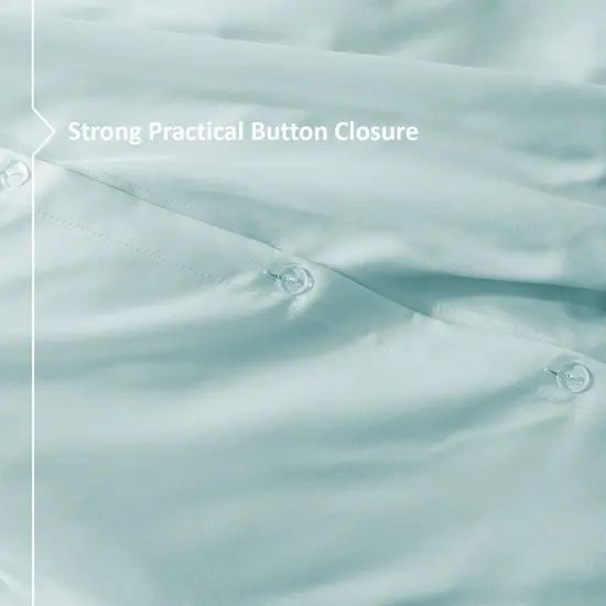 Nestl Double Brushed Microfiber Duvet Cover Set Light Blue {6}