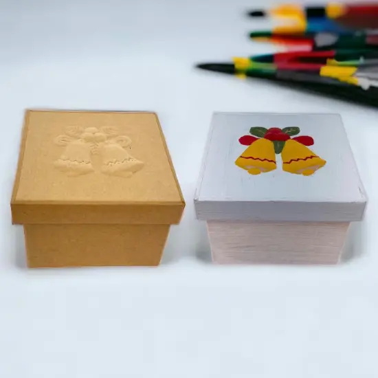 Value Pack of 36 Square Box with Bells Embossed Lid {3}