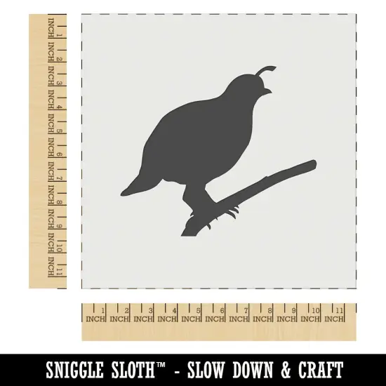 Quail Bird Solid Wall Cookie DIY Craft Reusable Stencil {1}