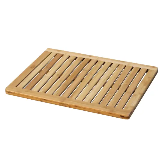 Oceanstar Bamboo Floor and Bath Mat with Non-Slip Rubber Feet Brown {1}