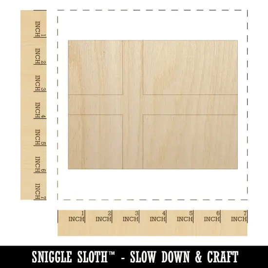 Denmark Flag Unfinished Wood Shape Piece Cutout for DIY Craft Projects {1}