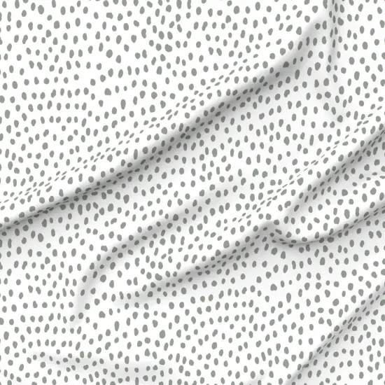 Various Fabrics by the Yard or Fat Quarter Minimal Green Dots Polka Scattered Custom Printed Fabric by Spoonflower {6}