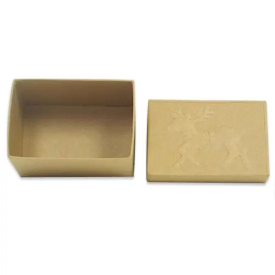 Value Pack of 12 Rectangular Box with Reindeer Embossed Lid {3}