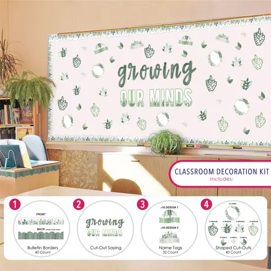 Big Dot of Happiness Eucalyptus Greenery School Bulletin Board Set Classroom Decoration Kit {3}