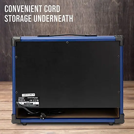 LyxPro Electric Guitar Amp, 40 Watt Portable Amplifier Blue {2}
