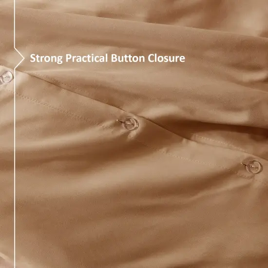 Nestl Double Brushed Microfiber Duvet Cover Set Mocha Brown {6}