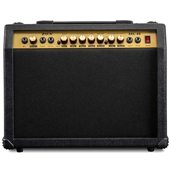 LyxPro Electric Guitar Amp, 40 Watt Portable Amplifier Red {7}
