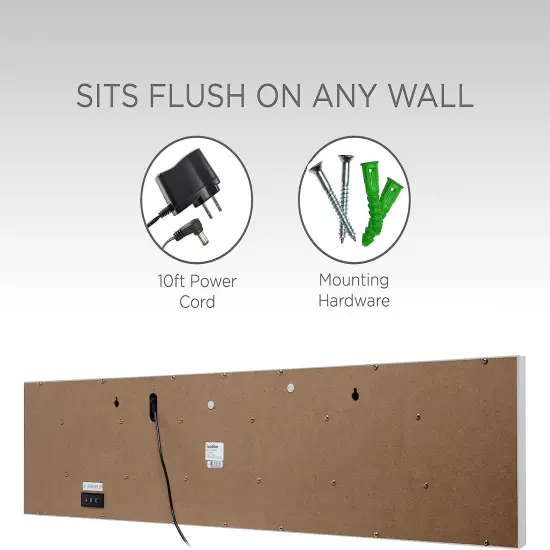 Ivation 60'' Large Digital Wall Clock, LED Digital Clock with Remote Control - Stopwatches White {6}