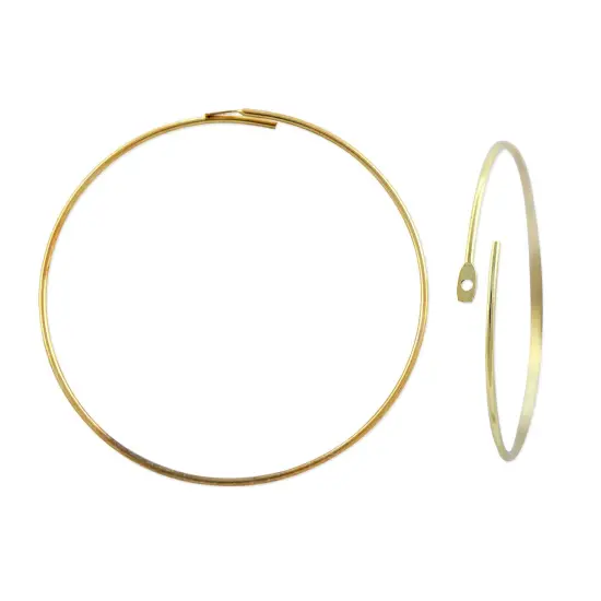 JewelrySupply Wire Hoop 3/4" Gold Plated (6-Pcs) {1}