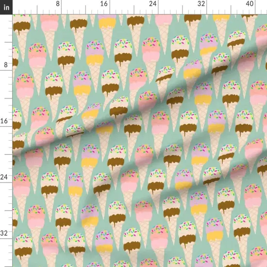 Various Fabrics by the Yard or Fat Quarter Whimsical Colorful Food Summer Sweets Custom Printed Fabric by Spoonflower {1}