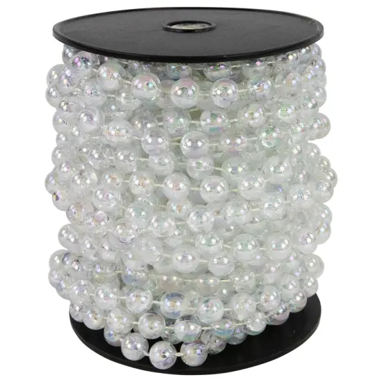 Northlight Commercial Beaded Christmas Garland - 33' x .5" - Iridescent - Unlit Clear {1}