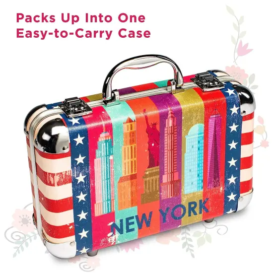 Vokai 74 Piece Makeup Kit, Eye Shadow, Glitters, Lip & Eye Liner Pencils, Lipstick, Blush, Concealer, Lip Gloss, Bronzer {6}