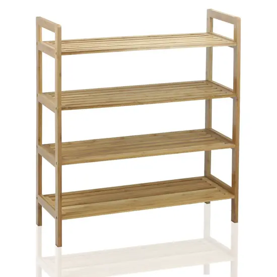 Oceanstar 4-Tier Bamboo Shoe Rack Brown {5}