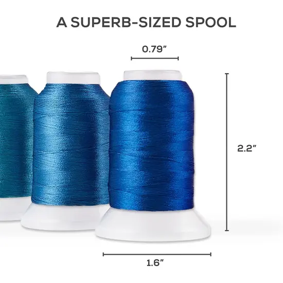 JumblCrafts Embroidery Thread Kit, 40 Large 500M Assorted Spools Polyester Thread for Sewing  {4}