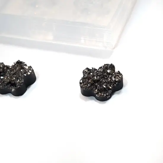 Flower Druzy 12mm Stud Earrings Silicone Mold(B4) {2}