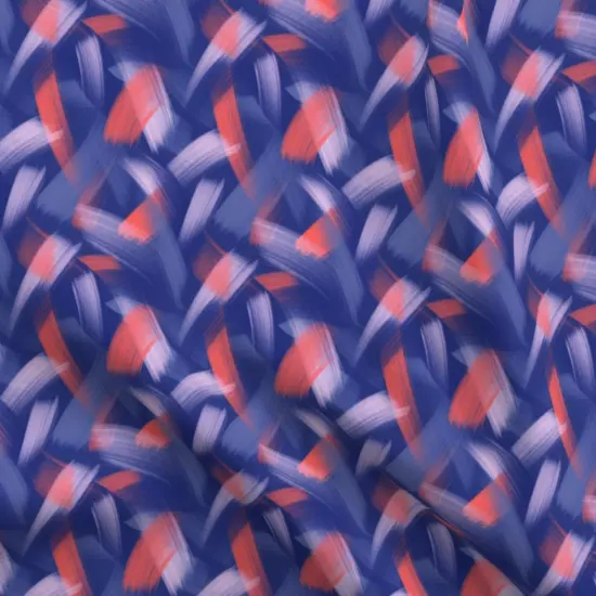 Various Fabrics by the Yard or Fat Quarter Abstract Brushstrokes Retro Purple Coral Hatched Overlap Custom Printed Fabric by Spoonflower {5}