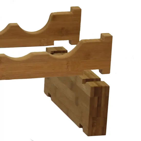 Oceanstar 18-Bottle Stackable Bamboo Wine Rack Brown {6}