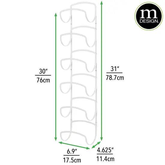 mDesign Steel Towel Holder for Bathroom Wall - Wall Mounted Organizer {3}