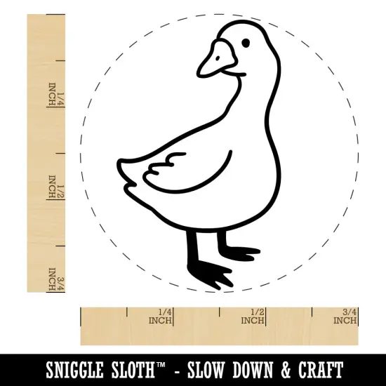 Cute Goose Chicken Egg Rubber Stamp {1}