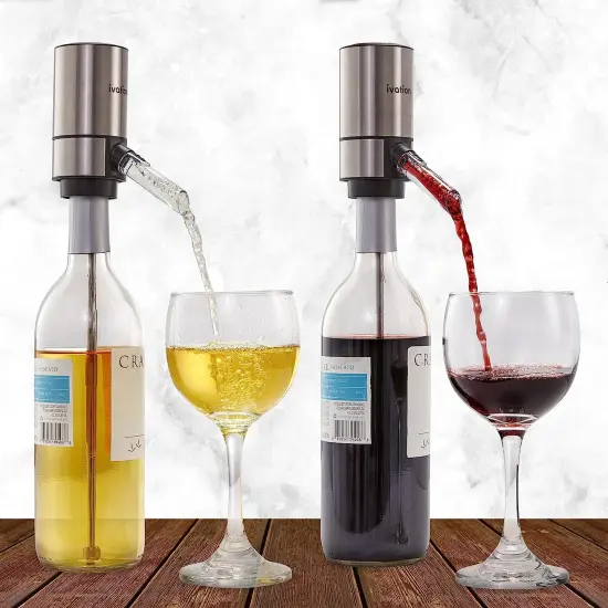 Ivation Stainless Steel Wine Aerator and Dispenser Spout, Electric Wine Pourer and Stopper {5}