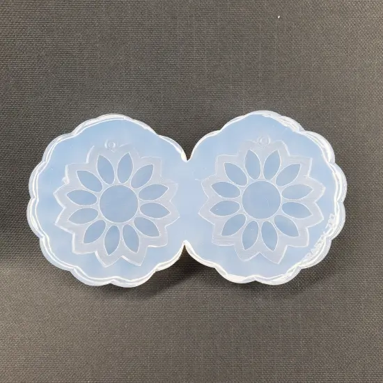 Sunflower Dangle Earring Silicone Mold (C2) {3}