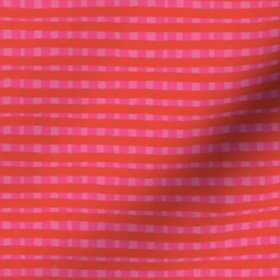 Various Fabrics by the Yard or Fat Quarter Bright Pink Check Small Scale Plaid Vibrant Colorful Spring Summer Custom Printed Fabric by Spoonflower {7}