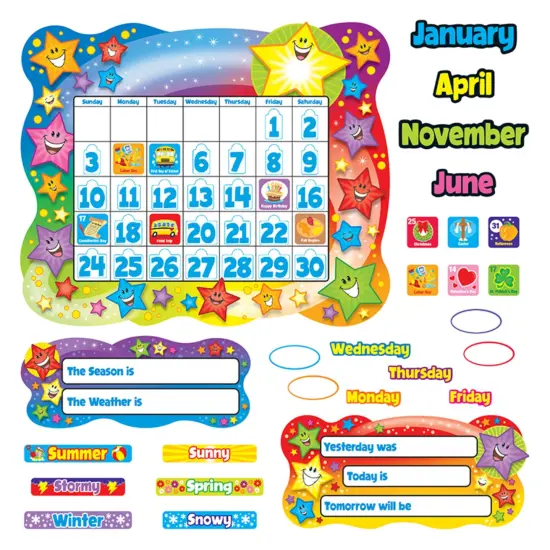 Star Calendar Bulletin Board Set {1}