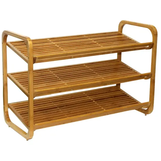 Oceanstar 3 Tier Bamboo Shoe Rack Brown {8}