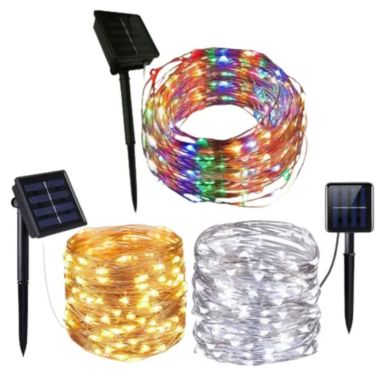 Kitcheniva Outdoor Waterproof Solar String LED Lights Christmas Decor 100 LED White {2}