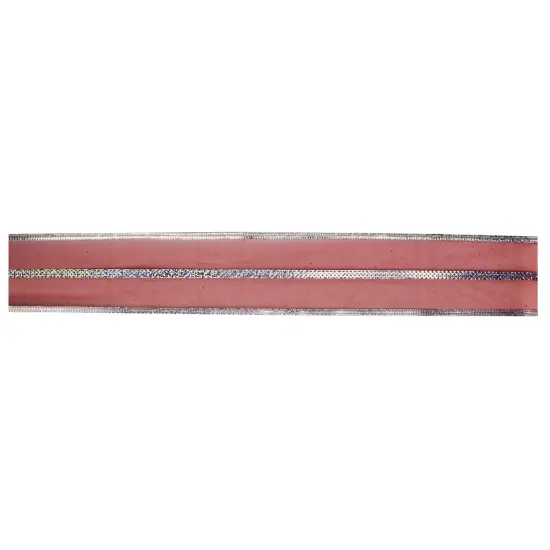 Northlight Pack of 12 Dazzling Red and Silver Metallic Stripe Wired Christmas Craft Ribbon Spools - 2.5" x 120 Yards {4}