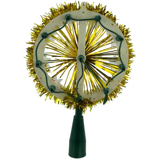 Northlight 7" Pre-Lit Gold Snowflake Starburst Christmas Tree Topper - Clear Lights {6}