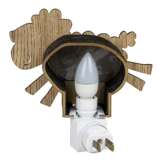 Roman 6" Wooden LED Leaping Sheep Night Light Brown {5}