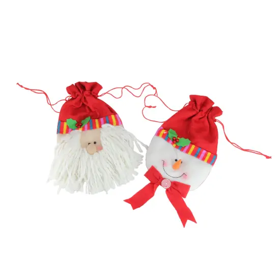 CMI 10-Piece Winter Wonderland Christmas Stocking and Novelty Gift Bag Set 14" Red {4}