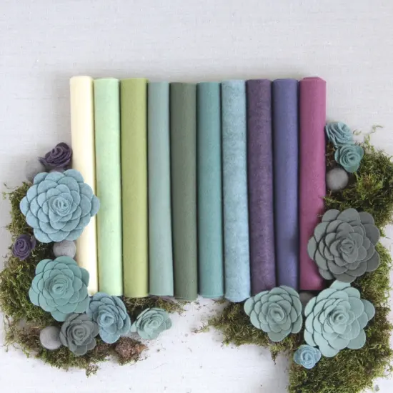 Wool Blend Felt, Succulents {1}