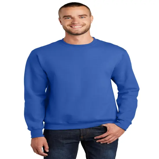 Port & Company&reg; Essential Fleece Crewneck Long Sleeve Sweatshirt Royal {1}