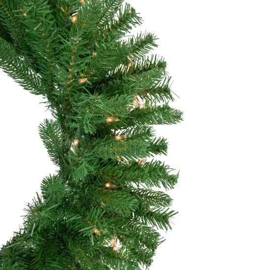 Northlight Pre-Lit Sierra Noble Fir Artificial Christmas Wreath, 30-Inch, Clear Lights Green {5}
