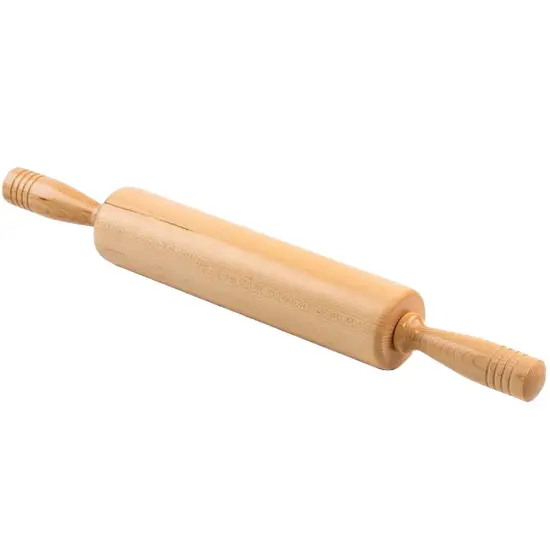 Fletchers Mill Traditional Rolling Pin, Solid Wood, Extra Long, Comfortable Handles, Well-Balanced, and Sturdy, 10" {1}