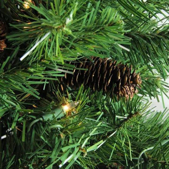 Northlight 7.5' Pre-Lit Green Medium Pine Artificial Christmas Tree - Clear Lights {4}