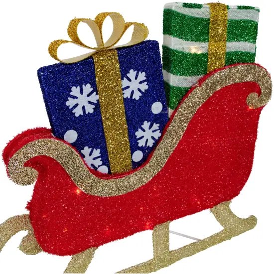 Northlight 59" Lighted Reindeer with Sleigh Christmas Decoration Brown {7}