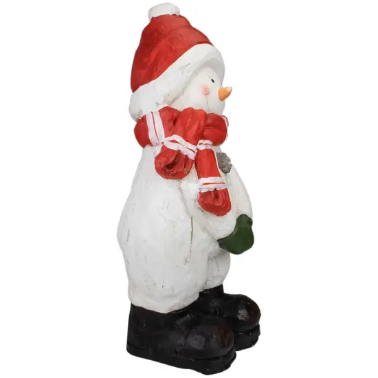 Northlight Standing Snowman Christmas Decoration - 17" - White and Red {5}