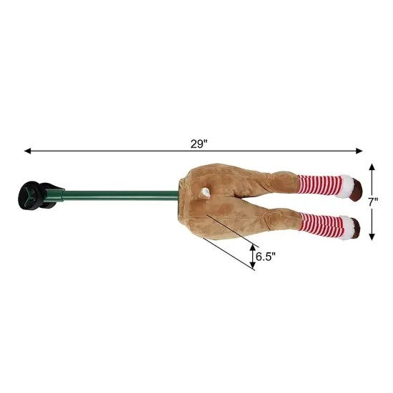 Mr. Christmas Mr. Christmas Animated Kicking Reindeer Legs Tree Decoration Brown {5}