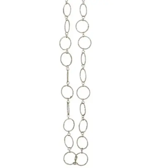 Allstate 5' x 1.75" Lime Green Glittered Round Ring Chain Artificial Christmas Garland - Unlit {4}