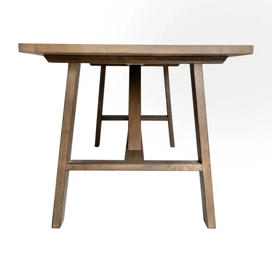 Merrick Lane Mabel Farmhouse Trestle Coffee Table, Solid Wood Rustic Accent Table Walnut {10}