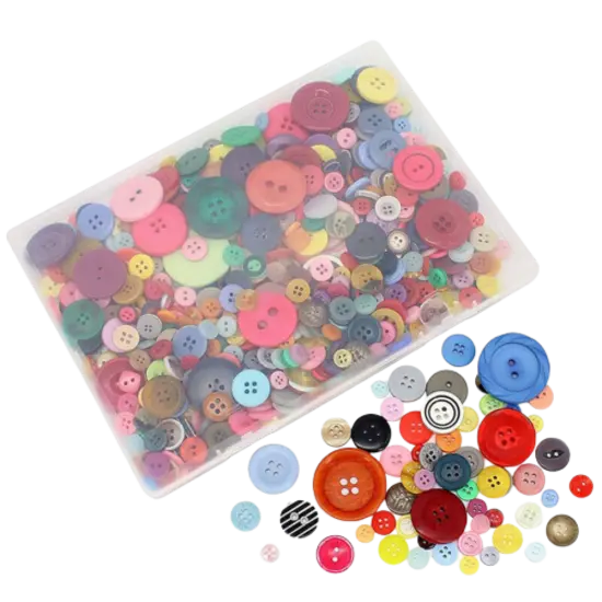 Kitcheniva DIY Craft Buttons Assorted Sizes 600 Pcs {1}