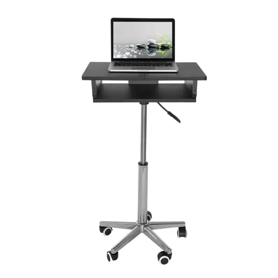 Techni Office Solutions 35.75" Black Durable Folding Table Laptop Cart {4}